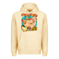 Pina Colada mama hen with sunflowers Premium Hoodie - texasbilliewilder