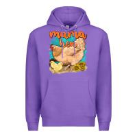 Purple mama hen with sunflowers Premium Hoodie - texasbilliewilder