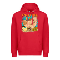 Red mama hen with sunflowers Premium Hoodie - texasbilliewilder