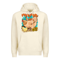 Sandshell mama hen with sunflowers Premium Hoodie - texasbilliewilder