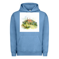 Pigment Pebble Blue Italy Urban Hoodie - Unal Design