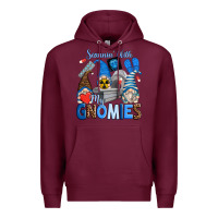 Burgundy scannin' with my gnomies Premium Hoodie - Zillion Design Studio