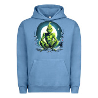 Pigment Pebble Blue Grinch Urban Hoodie - Unal Design