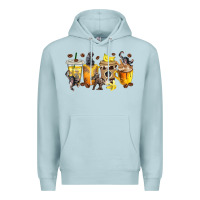 Blue Mist monkey coffee cups Premium Hoodie - texasbilliewilder