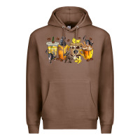 Chestnut monkey coffee cups Premium Hoodie - texasbilliewilder