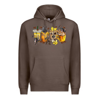 Coffee monkey coffee cups Premium Hoodie - texasbilliewilder