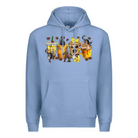 Colony Blue monkey coffee cups Premium Hoodie - texasbilliewilder