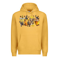 Mustard monkey coffee cups Premium Hoodie - texasbilliewilder
