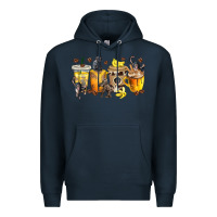 Navy monkey coffee cups Premium Hoodie - texasbilliewilder