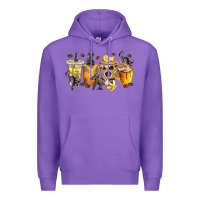 Purple monkey coffee cups Premium Hoodie - texasbilliewilder