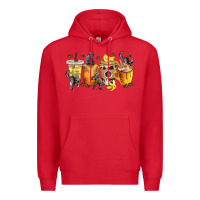 Red monkey coffee cups Premium Hoodie - texasbilliewilder