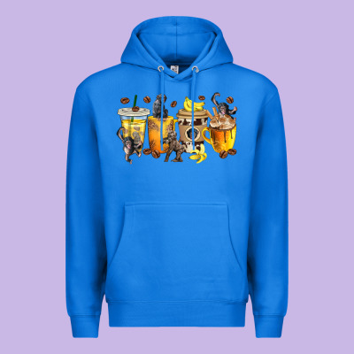 Premium Hoodie monkey coffee cups
