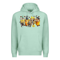 Seafoam monkey coffee cups Premium Hoodie - texasbilliewilder