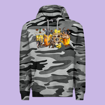 Premium Hoodie monkey coffee cups