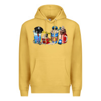 Antique Gold police coffee cup Premium Hoodie - AdoDesignShop