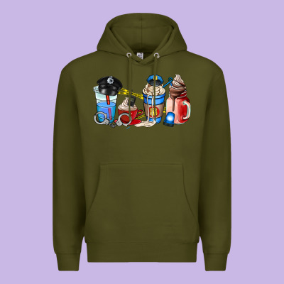 Police Coffee Cup Premium Hoodie Designed By Adodesignshop