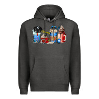 Charcoal Heather police coffee cup Premium Hoodie - AdoDesignShop