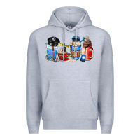Heather Grey police coffee cup Premium Hoodie - AdoDesignShop