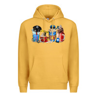 Mustard police coffee cup Premium Hoodie - AdoDesignShop