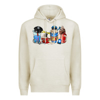 Oatmeal Heather police coffee cup Premium Hoodie - AdoDesignShop