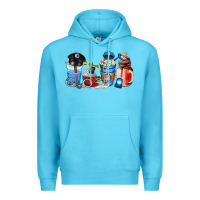 Ocean Blue police coffee cup Premium Hoodie - AdoDesignShop