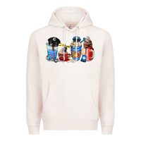 Pale Pink police coffee cup Premium Hoodie - AdoDesignShop