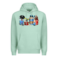 Seafoam police coffee cup Premium Hoodie - AdoDesignShop