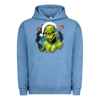 Pigment Pebble Blue Grinch Urban Hoodie - Unal Design