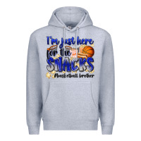 Heather Grey i'm just here for the snacks #basketball brother Premium Hoodie - Zillion Design Studio