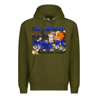 Army Green i'm just here for the snacks #basketball brother Premium Hoodie - Zillion Design Studio