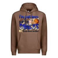 Chestnut i'm just here for the snacks #basketball brother Premium Hoodie - Zillion Design Studio