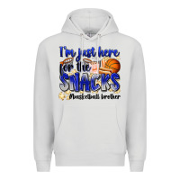 Dove Grey i'm just here for the snacks #basketball brother Premium Hoodie - Zillion Design Studio