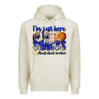 Oatmeal Heather i'm just here for the snacks #basketball brother Premium Hoodie - Zillion Design Studio