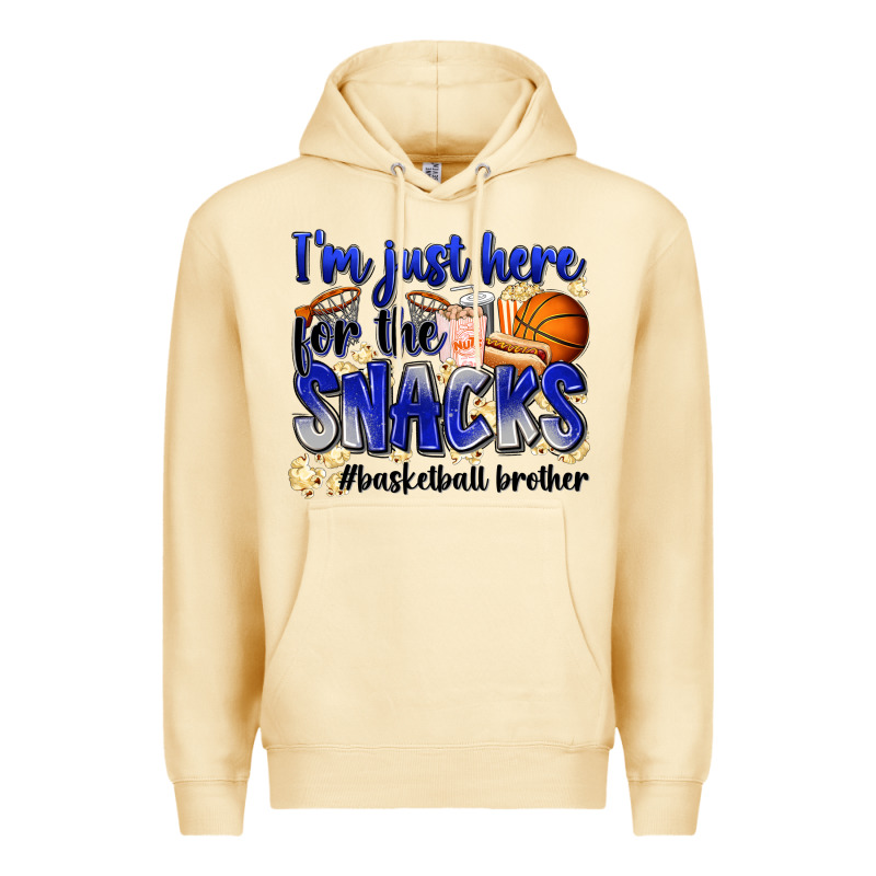 I'm Just Here For The Snacks #basketball Brother Premium Hoodie by Zillion Design Studio | Teevron