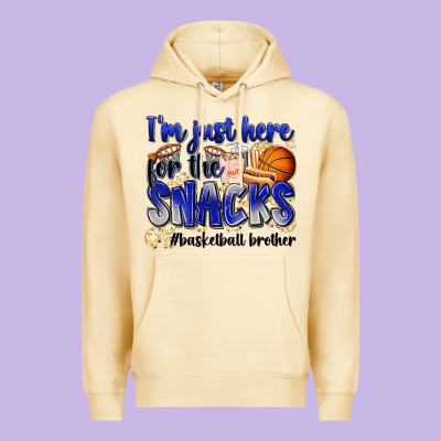 Premium Hoodie i'm just here for the snacks #basketball brother