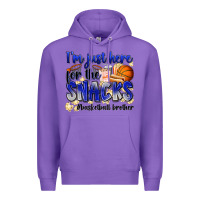 Purple i'm just here for the snacks #basketball brother Premium Hoodie - Zillion Design Studio