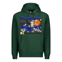 Sports Green i'm just here for the snacks #basketball brother Premium Hoodie - Zillion Design Studio
