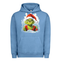 Pigment Pebble Blue Grinch Urban Hoodie - Unal Design