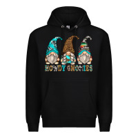 Black howdy gnomies Premium Hoodie - Zillion Design Studio