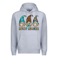 Heather Grey howdy gnomies Premium Hoodie - Zillion Design Studio