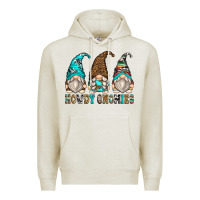 Oatmeal Heather howdy gnomies Premium Hoodie - Zillion Design Studio
