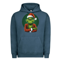 Pigment Midnight Navy Grinch Urban Hoodie - Unal Design