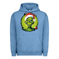 Pigment Pebble Blue Grinch Urban Hoodie - Unal Design