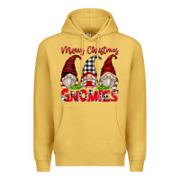 Antique Gold merry christmas gnomies Premium Hoodie - Zillion Design Studio