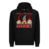 Black merry christmas gnomies Premium Hoodie - Zillion Design Studio