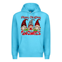 Ocean Blue merry christmas gnomies Premium Hoodie - Zillion Design Studio