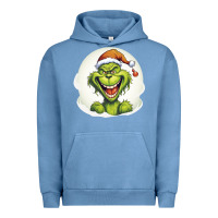 Pigment Pebble Blue Grinch Urban Hoodie - Unal Design