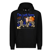 Black i'm just here for the snacks #basketball sister Premium Hoodie - Zillion Design Studio