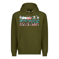 Army Green orthodontist assistant Premium Hoodie - texasbilliewilder
