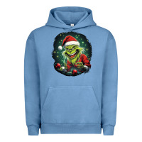 Pigment Pebble Blue Grinch Urban Hoodie - Unal Design